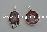 NGP6132 20*30mm - 25*35mm freeform druzy agate pendants wholesale