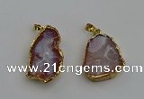NGP6134 20*30mm - 25*35mm freeform druzy agate pendants wholesale