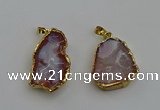 NGP6134 20*30mm - 25*35mm freeform druzy agate pendants wholesale