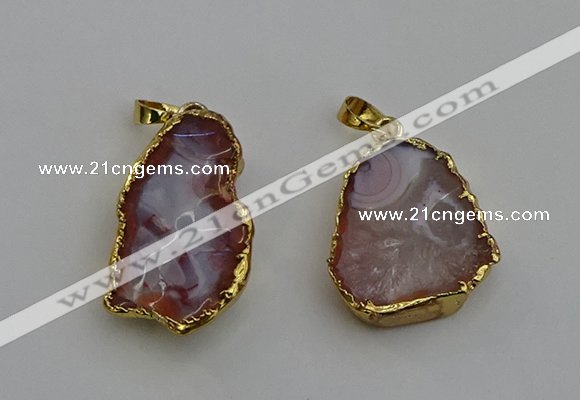 NGP6134 20*30mm - 25*35mm freeform druzy agate pendants wholesale