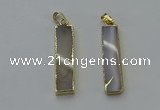 NGP6148 8*35mm - 10*40mm rectangle agate pendants wholesale