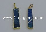 NGP6153 8*35mm - 10*40mm rectangle agate pendants wholesale