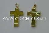 NGP6167 25*40mm - 30*40mm cross agate gemstone pendants