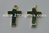 NGP6171 25*40mm - 30*40mm cross agate gemstone pendants