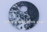 NGP621 5pcs 6*50mm agate gemstone donut pendants