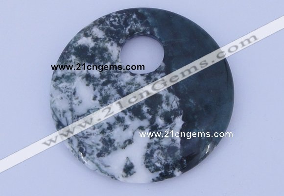 NGP621 5pcs 6*50mm agate gemstone donut pendants