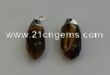 NGP6228 12*28mm - 15*30mm faceted bullet yellow tiger eye pendants