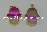 NGP6256 22*40mm - 25*45mm hamsahand agate gemstone pendants