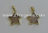 NGP6266 20mm star agate gemstone pendants wholesale