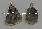 NGP6286 25*35mm - 35*45mm freeform druzy agate pendants