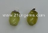 NGP6294 18*30mm - 22*35mm faceted nuggets lemon quartz pendants