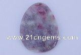 NGP630 5pcs 33*45mm freeform lilac jasper gemstone pendants