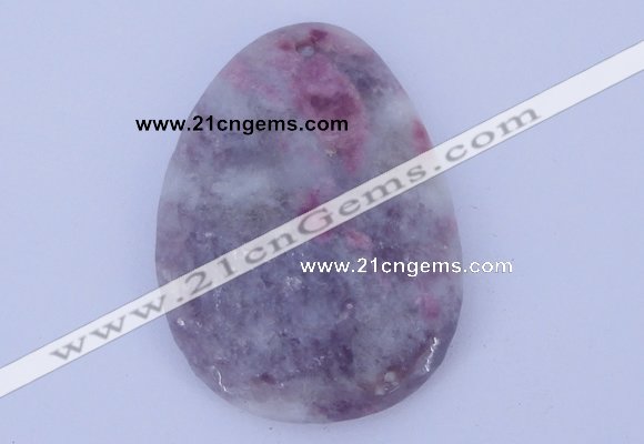 NGP630 5pcs 33*45mm freeform lilac jasper gemstone pendants