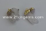 NGP6306 25*28mm - 25*35mm nuggets white crystal pendants