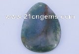 NGP631 5pcs 33*45mm freeform moss agate gemstone pendants