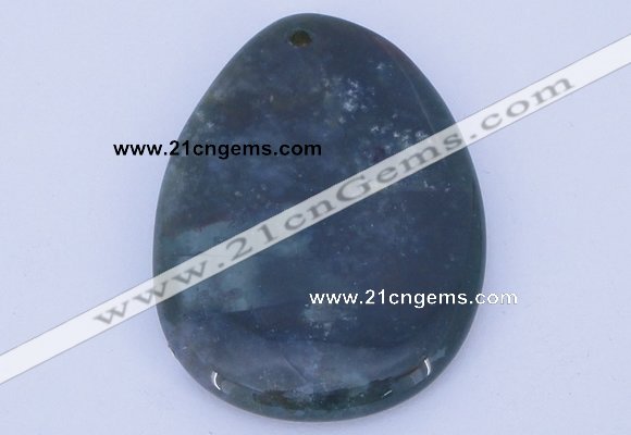 NGP633 5pcs 33*45mm freeform moss agate gemstone pendants