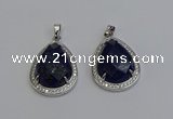 NGP6344 25*30mm teardrop lapis lazuli pendants wholesale