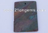 NGP635 5pcs 35*45mm rectangle semi precious gemstone pendants