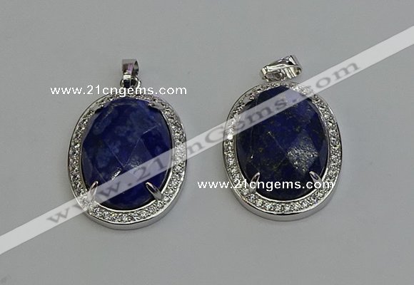 NGP6363 25*30mm oval lapis lazuli pendants wholesale