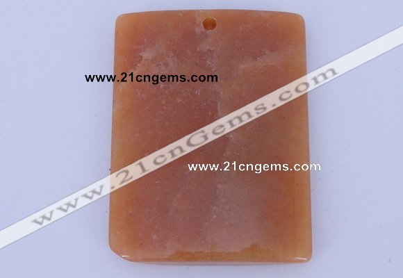 NGP637 5pcs 33*45mm rectangle red aventurine gemstone pendants