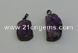 NGP6408 15*25mm - 16*28mm freeform druzy agate pendants