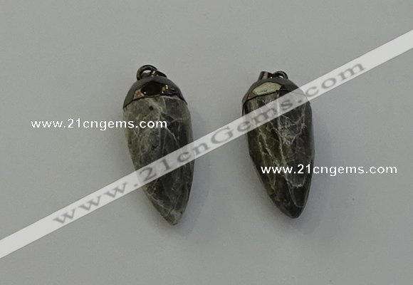 NGP6440 12*24mm - 15*30mm faceted bullet labradorite pendants