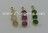 NGP6536 10*32mm druzy agate gemstone pendants wholesale