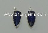 NGP6563 12*35mm - 15*40mm arrowhead lapis lazuli pendants