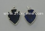 NGP6569 22*28mm - 25*35mm arrowhead lapis lazuli pendants