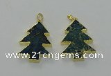 NGP6579 30*40mm - 32*40mm Christmas tree sea sediment jasper pendants