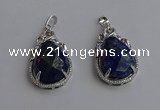 NGP6623 22*30mm faceted teardrop lapis lazuli gemstone pendants