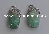 NGP6636 18*25mm faceted oval amazonite gemstone pendants