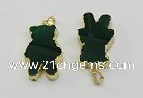 NGP6664 22*38mm Animal or V-shaped agate gemstone pendants