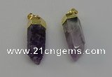 NGP6681 12*25mm - 12*30mm sticks druzy amethyst pendants