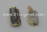 NGP6683 16*28mm - 18*35mm freeform druzy agate pendants