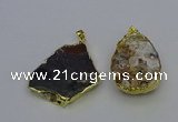 NGP6701 25*35mm - 35*40mm freeform agate gemstone pendants