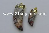 NGP6703 15*35mm - 20*50mm horn agate gemstone pendants