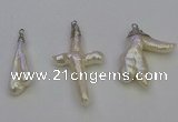 NGP6710 10*25mm - 20*45mm freeform pearl pendants wholesale