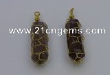 NGP6737 13*40mm sticks smoky quartz gemstone pendants wholesale