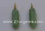 NGP6746 13*40mm sticks aventurine gemstone pendants wholesale