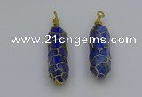 NGP6750 13*40mm sticks lapis lazuli gemstone pendants wholesale