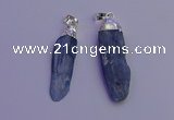 NGP6757 10*35mm - 15*45mm freeform blue kyanite pendants