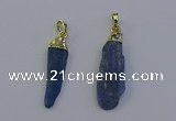 NGP6758 10*35mm - 15*45mm freeform blue kyanite pendants