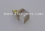 NGP6760 15*22mm cube white crystal gemstone pendants wholesale