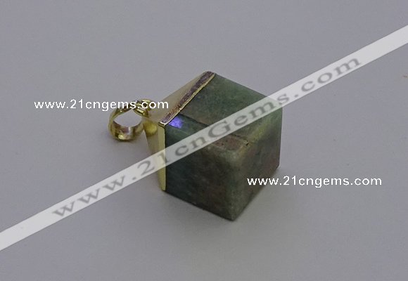 NGP6772 15*22mm cube amazonite gemstone pendants wholesale