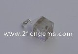 NGP6780 15*22mm cube white crystal gemstone pendants wholesale