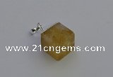 NGP6783 15*22mm cube citrine gemstone pendants wholesale