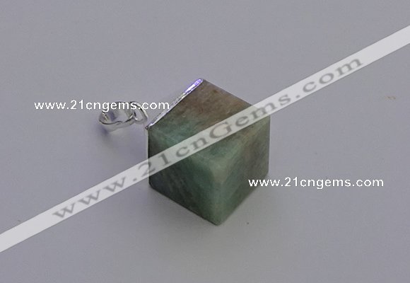 NGP6792 15*22mm cube amazonite gemstone pendants wholesale