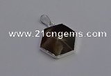 NGP6834 24*25mm hexagon moonstone gemstone pendants wholesale