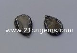 NGP6854 18*25mm - 20*25mm flat teardrop druzy agate pendants